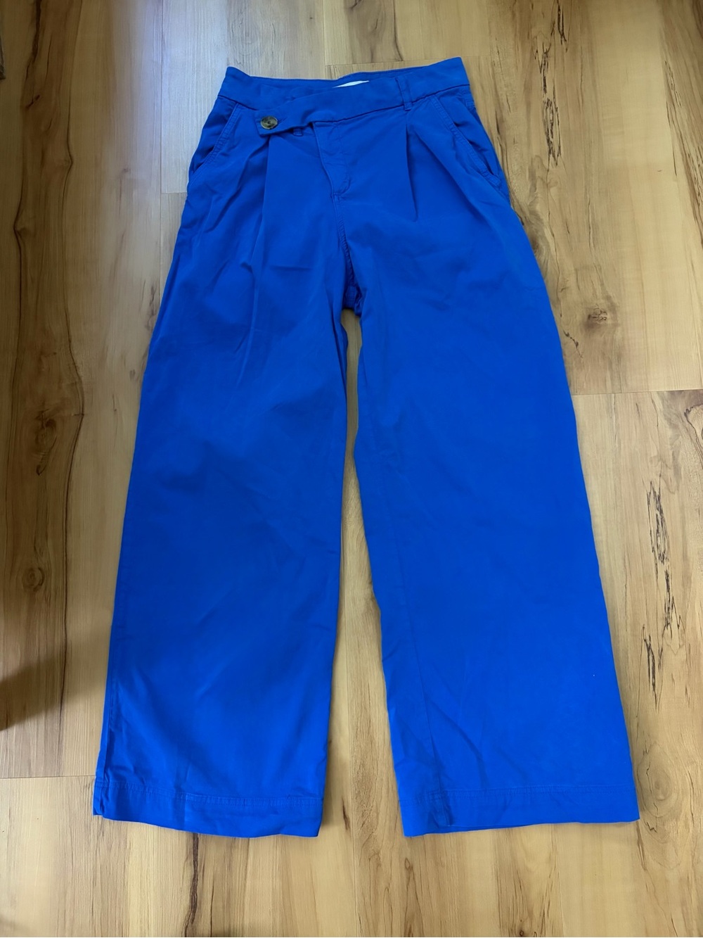 Zara High Asymmetrical Waist Wide Leg Pants